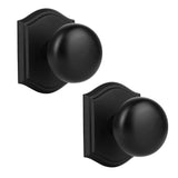 Newlaking Door Knobs Interior,Classic Decorative Matte Black Dummy Door Knob, Durable Stylish Hardware for Indoor Use- 2 Pack