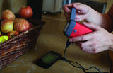 Eton American Red Cross Crank-Powered Clipray Clip-On Flashlight & Smartphone Charger, Solar Powered, Hand Crank, Cherry Red, Co
