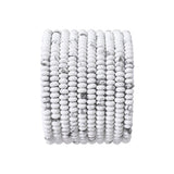 BEADIA Natural White Howlite Disk Stone Beads 4x2mm 160pcs Rondelle Loose Semi Gemstone Beads for Jewelry Making Design