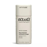ATTITUDE Oceanly Face Cleanser Stick, EWG Verified, Plastic-free, Plant and Mineral-Based Ingredients, Vegan and Cruelty-free Be