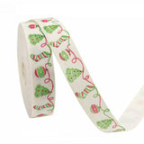 Merry Christmas Ribbon 5/8 Inch10 Yards Christmas Xmas Cotton Natural Ribbon for Gift Wrapping Crafts Bows Home Decor (Stock