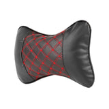 Ujeavette Car Neck Pillow Soft Pu Leather Comfortable Fashion For Driving Kids Black