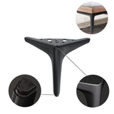 4.7 inch/12cm Matte Black Metal Furniture Legs Set of 4, DIY Replacement for Short Cabinet Legs, Sofa Legs, Small Dresser Legs