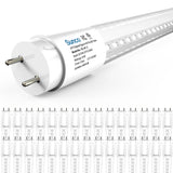 Sunco 30 Pack T8 LED Bulbs 4 Foot, 48 Inch Tube Light Bulbs Fluorescent Replacement, Single or Double Ended Hybrid Type A+B, 240