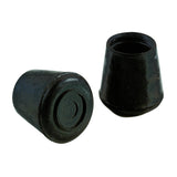 Shepherd Hardware 9762 1Inch Rubber Leg Tips, 24Pack , Black
