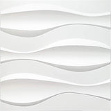 Art3d 19.7 x 19.7 (Pack Of 12) Wall Panel Wave, White