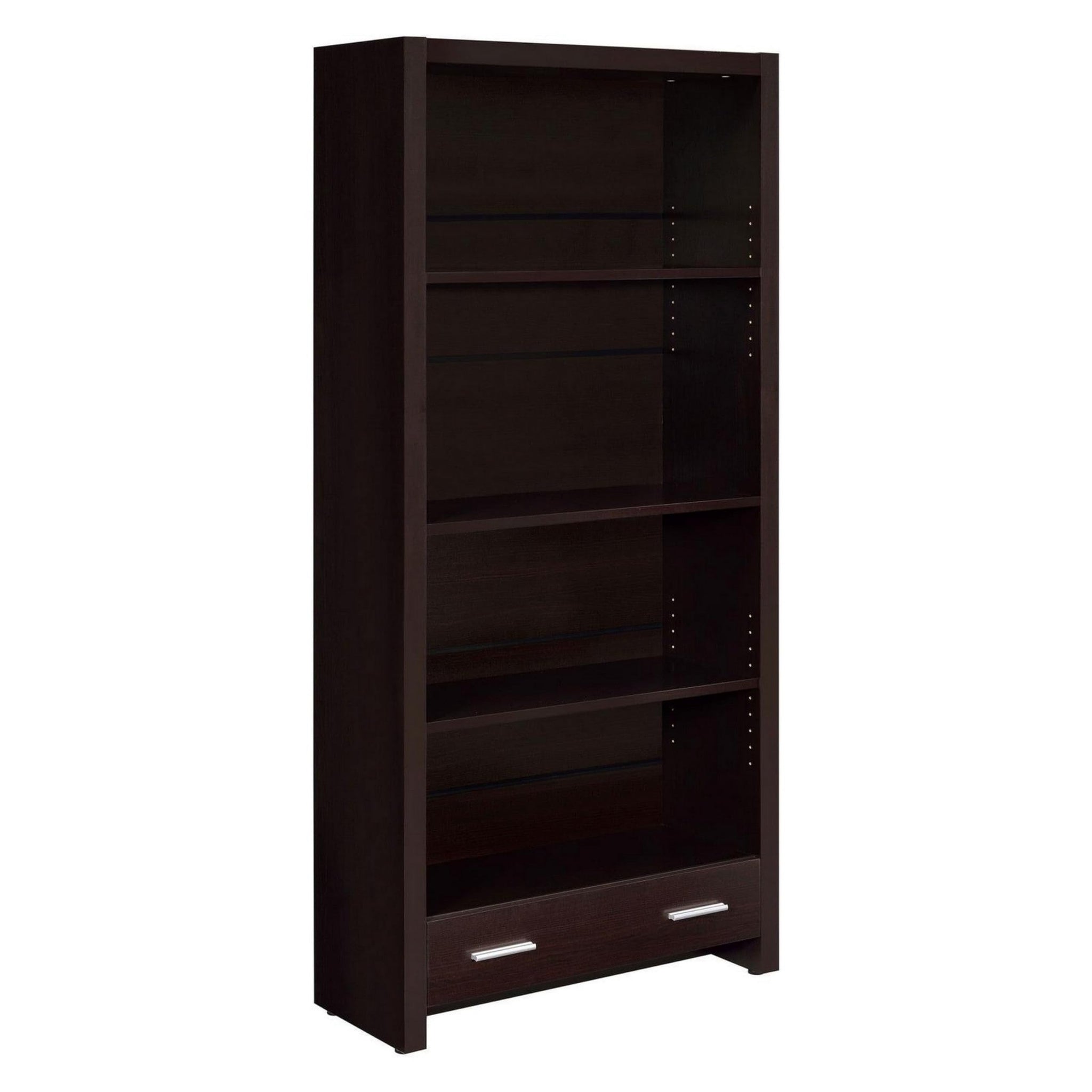 Benjara Wooden Bookcase With 3 Shelves And 1 Drawer, Brown
