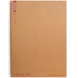 Maruman N245 Notebook, Ring Notebook, 0.2 inch (5 mm), Square Ruled, Basic, A4, 40 Pieces, Set of 5