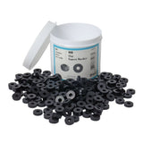Danco 35266 00 1/2-Inch OD Flat Washer, Jar of 200 , Black