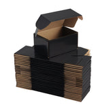 Hoikwo 25 Pack 6x4x3 Shipping Boxes for Small Business, Black Packaging Cardboard Boxes, Moving Mailing Packing Box