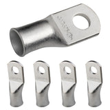 SELTERM 5pcs 1/0 AWG 5/16 Stud Tinned Copper Wire Lugs, Battery Lugs, Ring Terminals, Battery Cable Ends, 0 Gauge Ring Terminal 