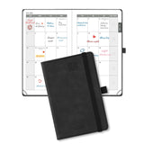 POPRUN Monthly Planner 2026-2027 (Small Size-4x 6.25) - 2 Year Pocket Calendar Book for Purse (Jan. 2026-Dec. 2027), Soft Le