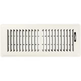 Shoemaker Manufacturing, Warm White, 4x14, Premium Floor Register, All Steel Heavy Duty Vent Cover