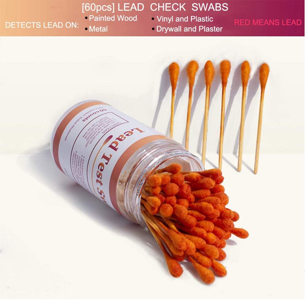 (30 Rapid Home Testing Swabs) Lead Test Swab Kit,30-Second Results. Dip in Water. Home Use for All Surfaces - Painted,Metal, Toy