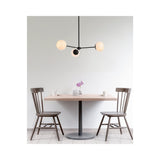 Living District Briggs 3-Light Mid-Century Metal Pendant In Black And White