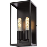 Living District Modern Home Decorative Voir 2 Lights Wall Sconce In Black