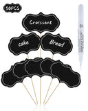 JELIEE 50 Pieces Food Markers for Charcuterie Board Cheese Markers Cupcake Toppers Picks for Buffet Party Food Labels Blank Toot