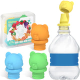 Giichen No Spill Water Bottle Caps - BPA Free Silicone Top Protects Child's Mouth, Replacement Spout Adapter for Toddlers to Adu