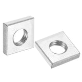 uxcell 200Pcs M6x11mmx3mm Square Nuts, Carbon Steel Zinc Plated Coarse Thread Square Nuts Fasteners for Home Repairs and Profess