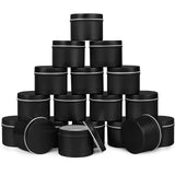 DINGPAI Candle Tin 18 Pcs, 4oz Candle Containers for DIY Candle Making, Black Color, Arts & Crafts, Storage and Holiday Gifts