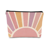BARPERY Boho Gifts Small Pink Makeup Bag Gifts for Women,Sunshine Boho Cosmetic Bag, Bohemian Makeup Bag Organizer,Christmas Bir