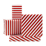 Boerni Red and White Wrapping Paper for Women Men, Candy Cane Striped Design Christmas Gift Wrap Paper 4 Sheets (19 sq. ft) Fo