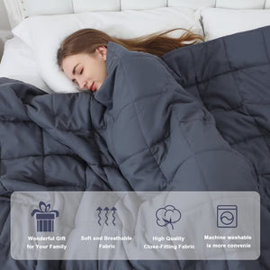 Alomidds Weighted Blanket (60X80,20Lbs Queen Size - Grey), Weighted Blankets For Adults And Kids,Cooling Breathable Soft And