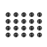 HARFINGTON 20pcs Beads 6mm Stainless Steel 2.5mm Hole Dia Bead for DIY Crafts, Black