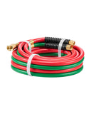 VEVOR Oxygen Acetylene Hose, 1/4-Inch x 15FT Oxy Acetylene Hose with 9/16-18 B Fitting, 300PSI T Grade Welding Cutting Torch Twi