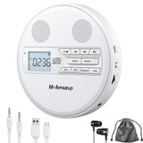 M-Amazup CD Player Portable, Rechargeable Portable CD Player with Dual Speakers and Anti Skip,CD,Dual Bluetooth,FM Transmission,