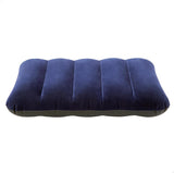 Snuloza Inflatable Travel Air Pillow | Flocked Fabric Rubberized Cotton Cushion For Neck & Lumbar Support | Compact & Lightweigh