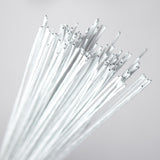 FOONEA 24 Gauge White Floral Stem Wire 15 inch, 120 PCS Per Pack