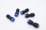 IVLPHA Push to Connect Fitting 10mm Tube OD x 6mm Tube OD Reducer, Pneumatic Air Water Straight Union Two Way Connector/Coupler 