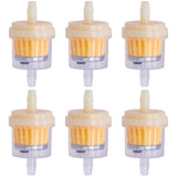 MEAJOO 6PCS 3/16 5mm-6mm Gas Inline Fuel Filter, with magnet, Fit for ATV Scooter Moped Go Kart Dirt Bikes Snowblower Motorcycle