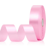 Aoropo Pink Satin Ribbon 1 Inch, 60 Yards Pink Ribbon for Hair, Flower Bouquet, Gift Wrapping, Crafts, Graduation Wreaths, Invit