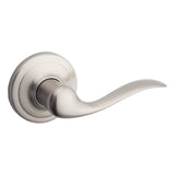Kwikset Tustin Dummy Door Handle, Single Sided Lever for Closets, French Double Doors, and Pantry, Satin Nickel NonTurning Righ