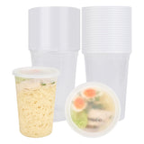 Asporto 48 Ounce Disposable Soup Containers, 50 Deli Containers With Lids - Microwavable, Premium, Clear Plastic To Go Container