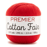 Premier Yarns Cotton Fair Solid Yarnred