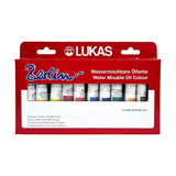 Lukas Berlin Pro Artists Water Mixable Oil Paint Set of 10 (20mL) Selection Set of 10-20 ml Tubes, Water Soluble, Lightfast Pigm