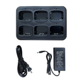 Teseko Six-Way Charger Multi Unit Charger for Motorola NNTN4497CR NNTN4497DR NNTN4496 CP040 CP140 CP150 CP160 CP180 CP200 CP200D