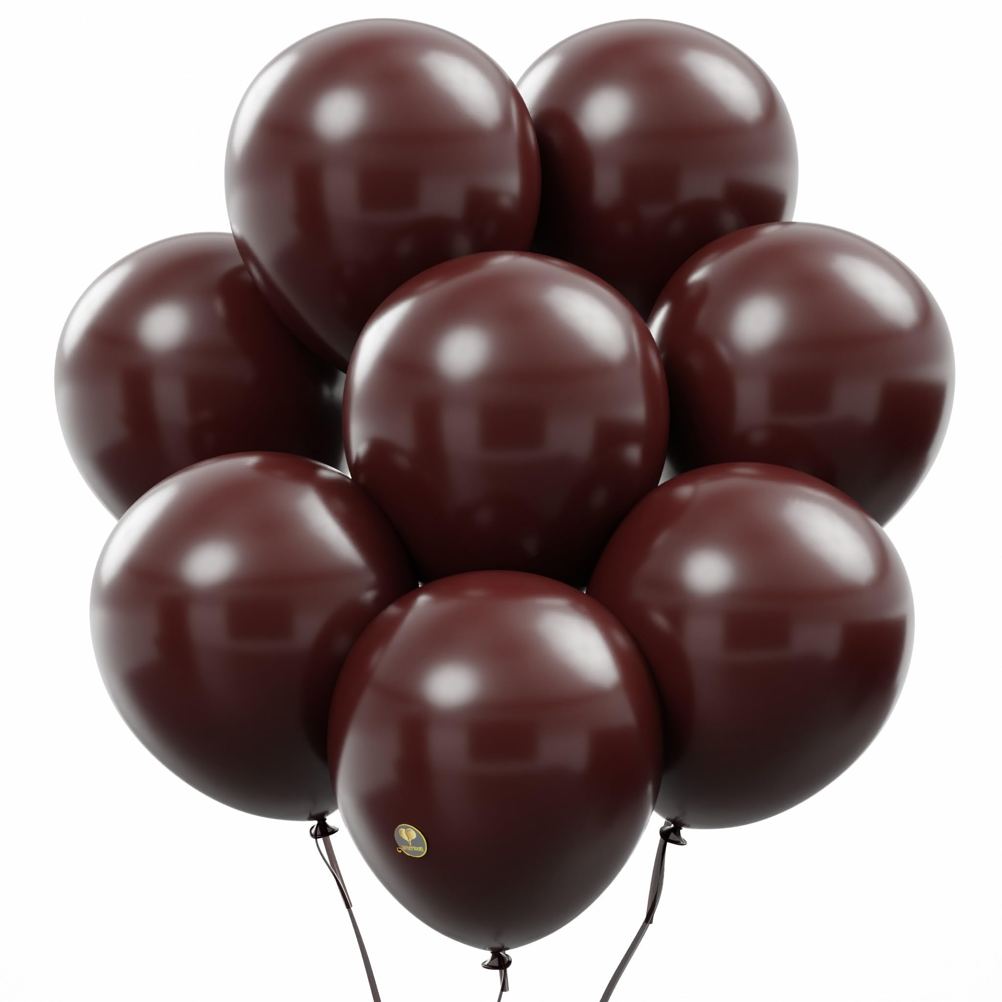 AFTERLOON Biodegradable Balloons 50 pcs Coffee Brown 10 Inch, Matte Color Thickened Extra Strong Latex Helium Float, for Baby Sh