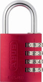 ABUS 145/40 C 40mm Body 4Dial Resettable Combination Padlock, Red