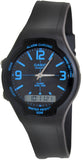 Casio Mens AW90H2BV Black Resin Quartz Watch with Black Dial
