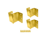 QCAA Heavy Duty 3.5 Swing Clear Offset Door Hinge Loose Pin, 1/4 Radius, Expandable Door Hinge, Brass, Made in Taiwan, 3 Pack