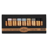 Charvin Extra Fine Professional Oil Paint Set for Artists, Grey Tones - Bonjour Set of 9, 20 ml Tubes, Finely Milled, Non-Yellow