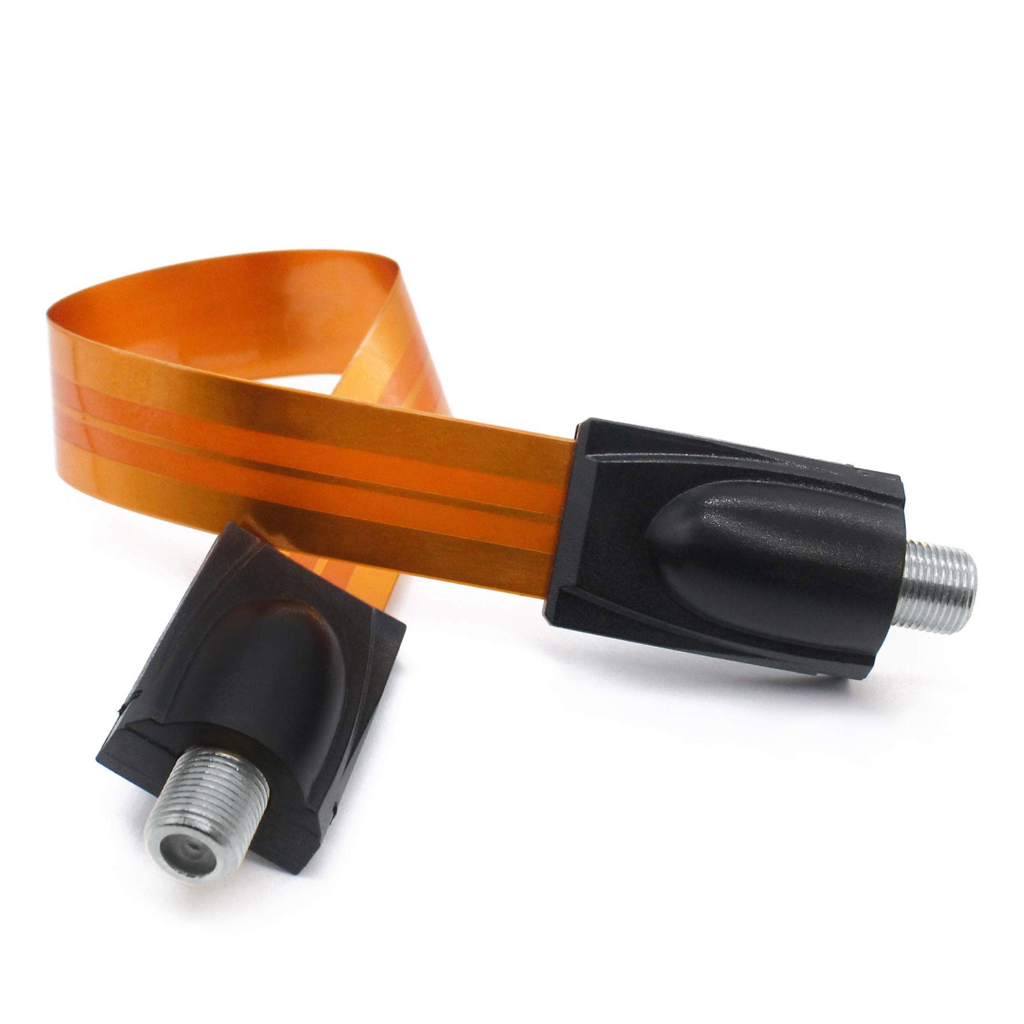 Vantronik Flat Coaxial Cable For Windows Ghost Wire Ultra-Thin Soft Window Cable For Tv 11.8 Inches Long With F Connector