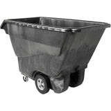 Rubbermaid Commercial Products Tilt Dump Truck, 1250 lbs 1 Cubic Yard Heavy Load Capacity with Wheels, Trash Recycling Cart, Bla