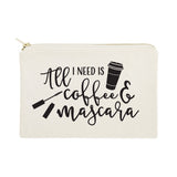 All I Need Is Coffee & Mascara: The Cotton & Canvas Co. All I Need Is Coffee & Mascara Cosmetic Bag And Travel Make Up Pouch