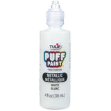 TULIP Puff Paint Metallic White 4 Fl Oz (Pack of 1)
