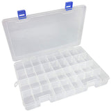 Qualsen Plastic Organizer Storage Box with Adjustable Dividers, Fishing Tackle Box and Bead Organizer Box for Jewelry, Beads, Ea